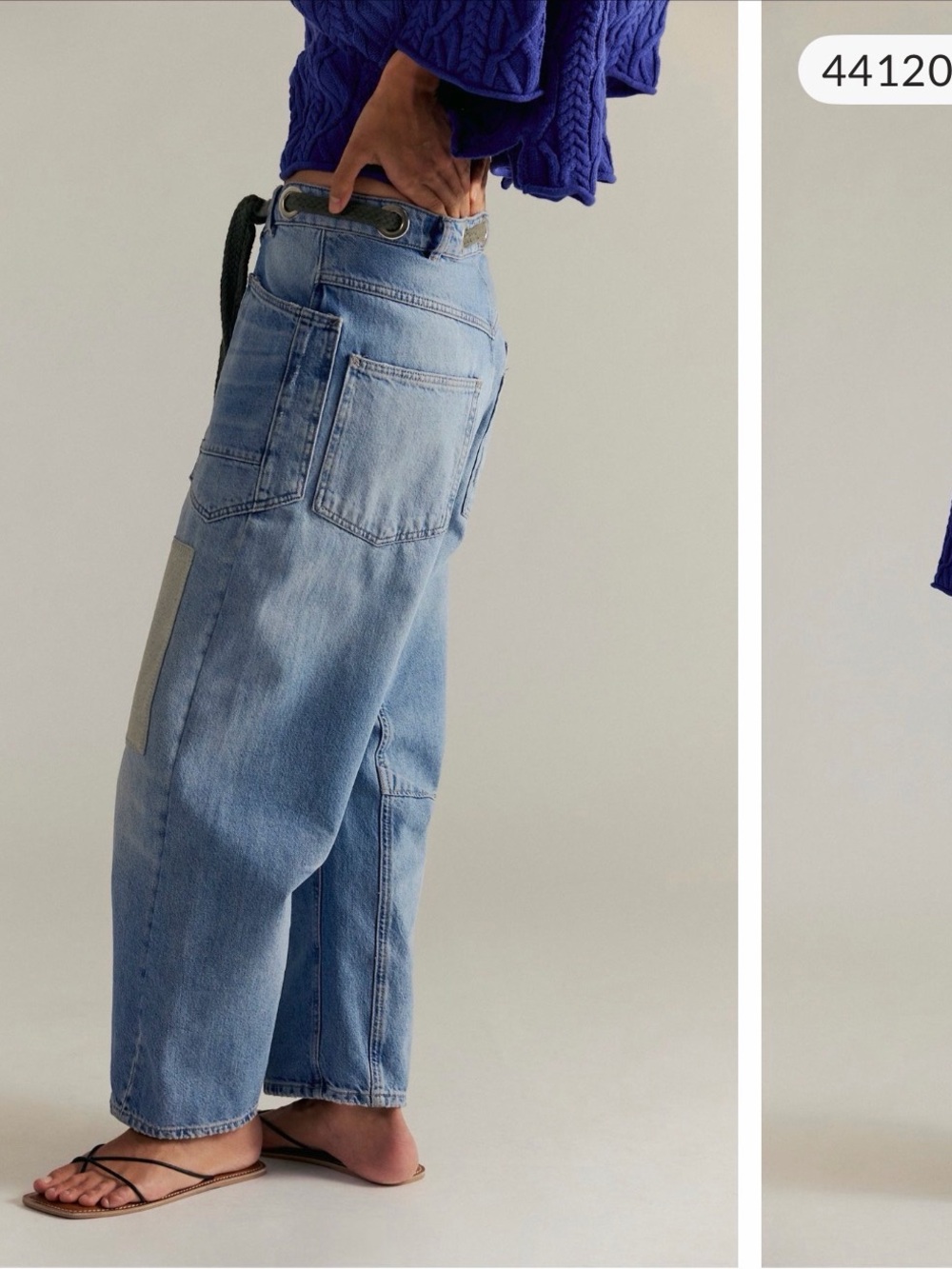 We The Free Moxie Pull-On Barrel Jeans - Truest Blue - sz 31 - Picture 2 of 9